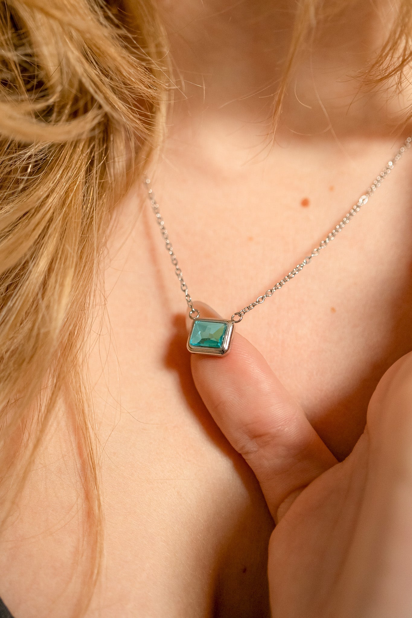 Emerald Birthstone Charm - Stainless Steel Faceted Glass Jewelry Connector - Charms | Sunflower Soul Boutique