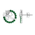 Emerald Clover Earrings – AAA Quality Stud Earrings With Prong Setting