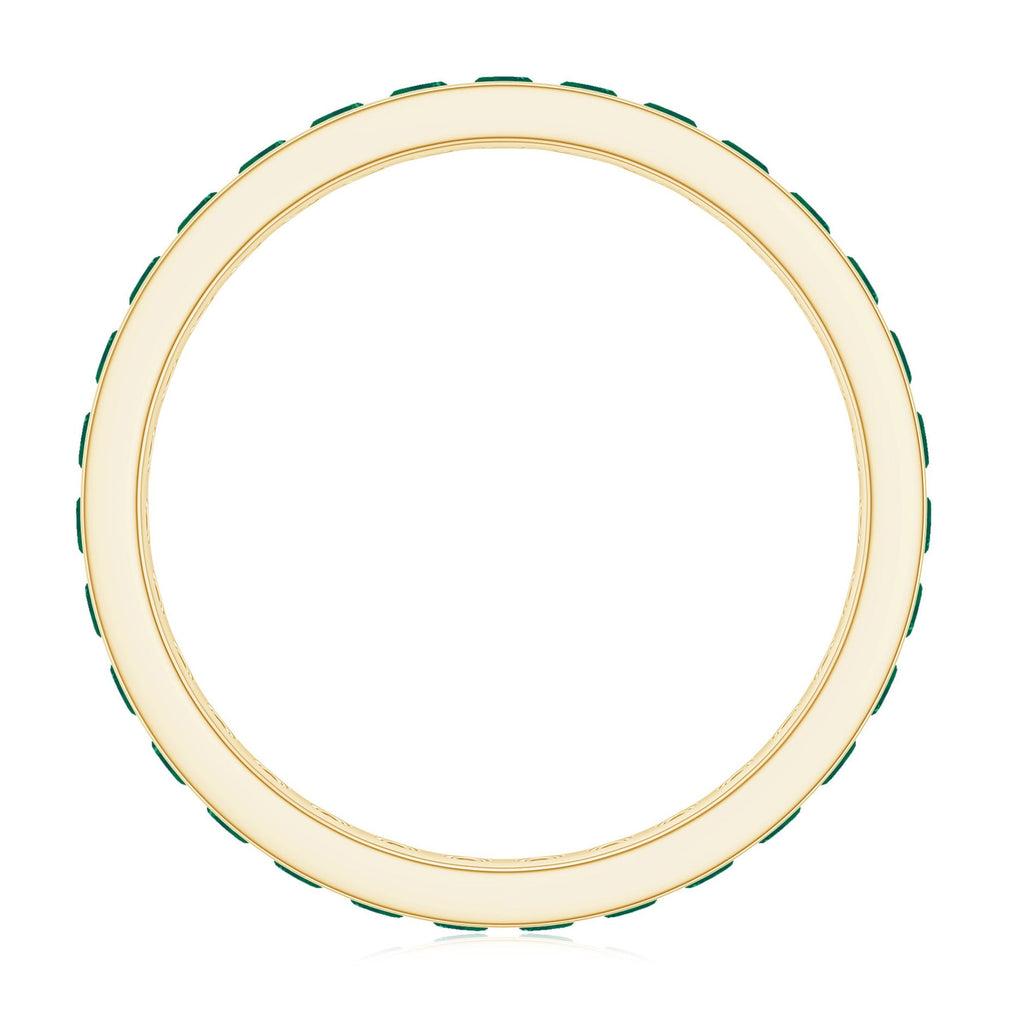 Emerald Eternity Ring – Channel Set Full Eternity Band with AAA Quality Emeralds