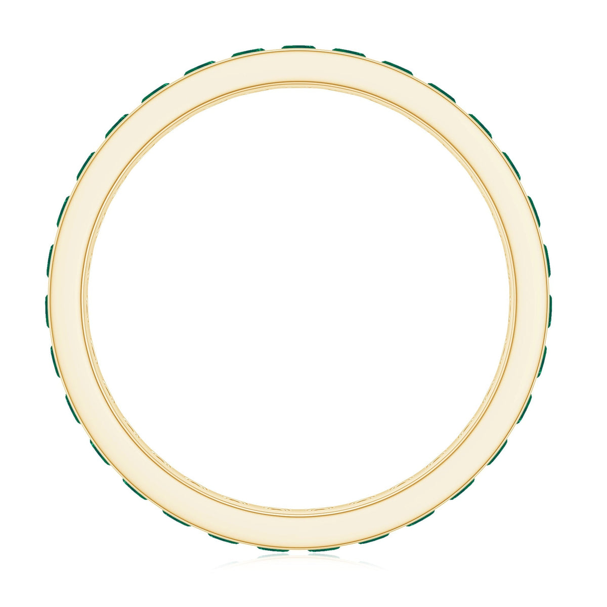 Emerald Eternity Ring – Channel Set Full Eternity Band with AAA Quality Emeralds
