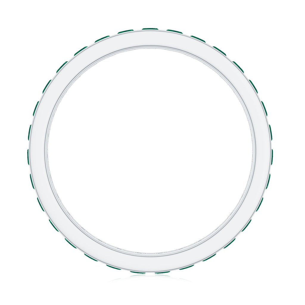 Emerald Eternity Ring – Channel Set Full Eternity Band with AAA Quality Emeralds