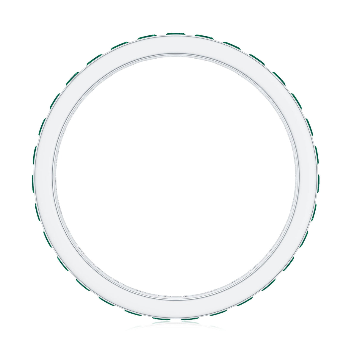 Emerald Eternity Ring – Channel Set Full Eternity Band with AAA Quality Emeralds