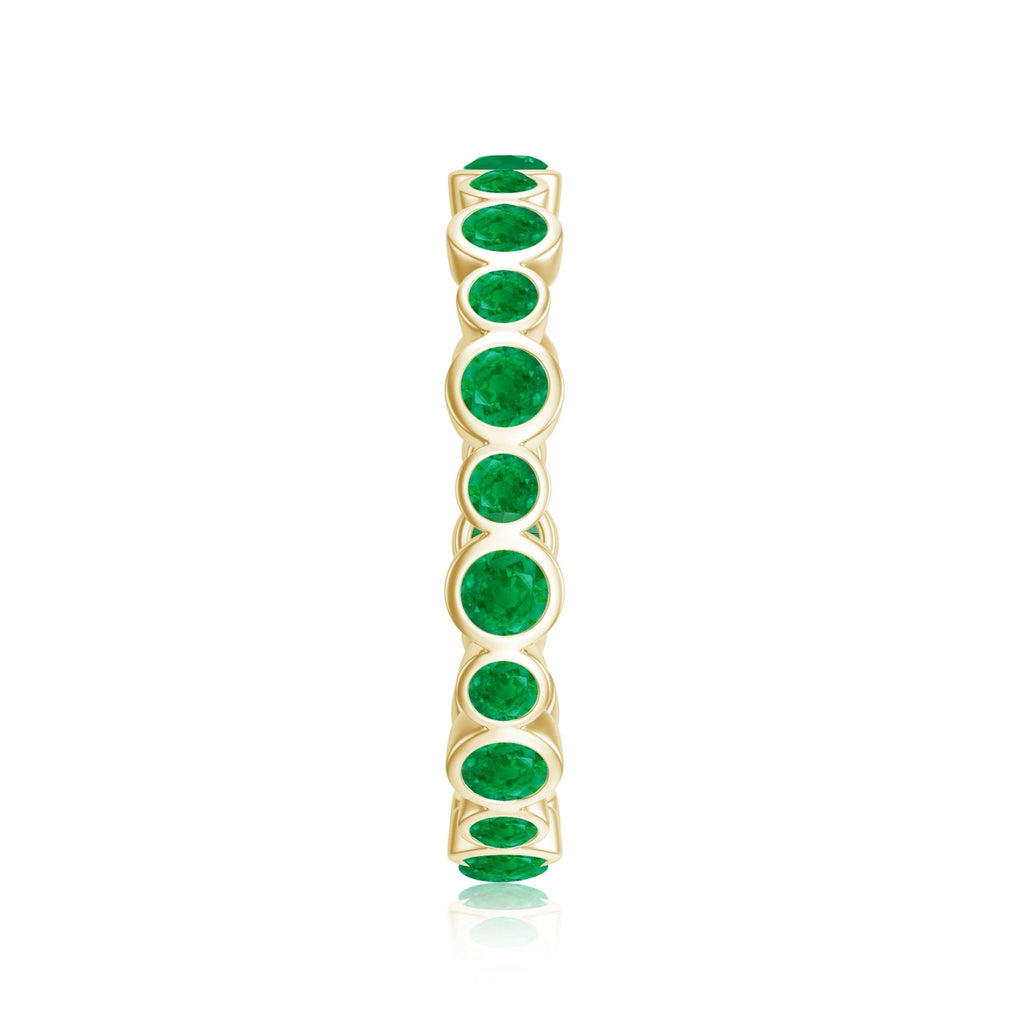 Emerald Eternity Ring - Full Eternity Band With AAA Quality Bezel Setting Stones