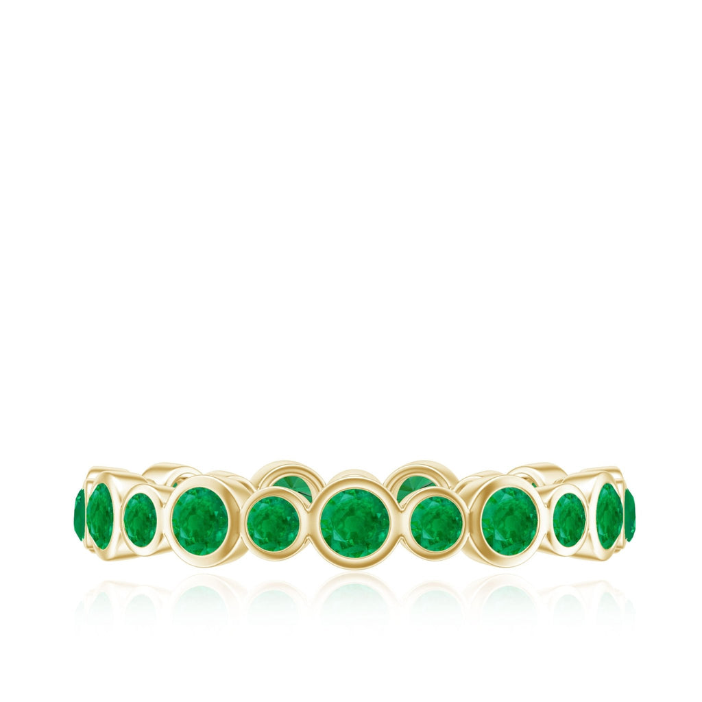 Emerald Eternity Ring - Full Eternity Band With AAA Quality Bezel Setting Stones