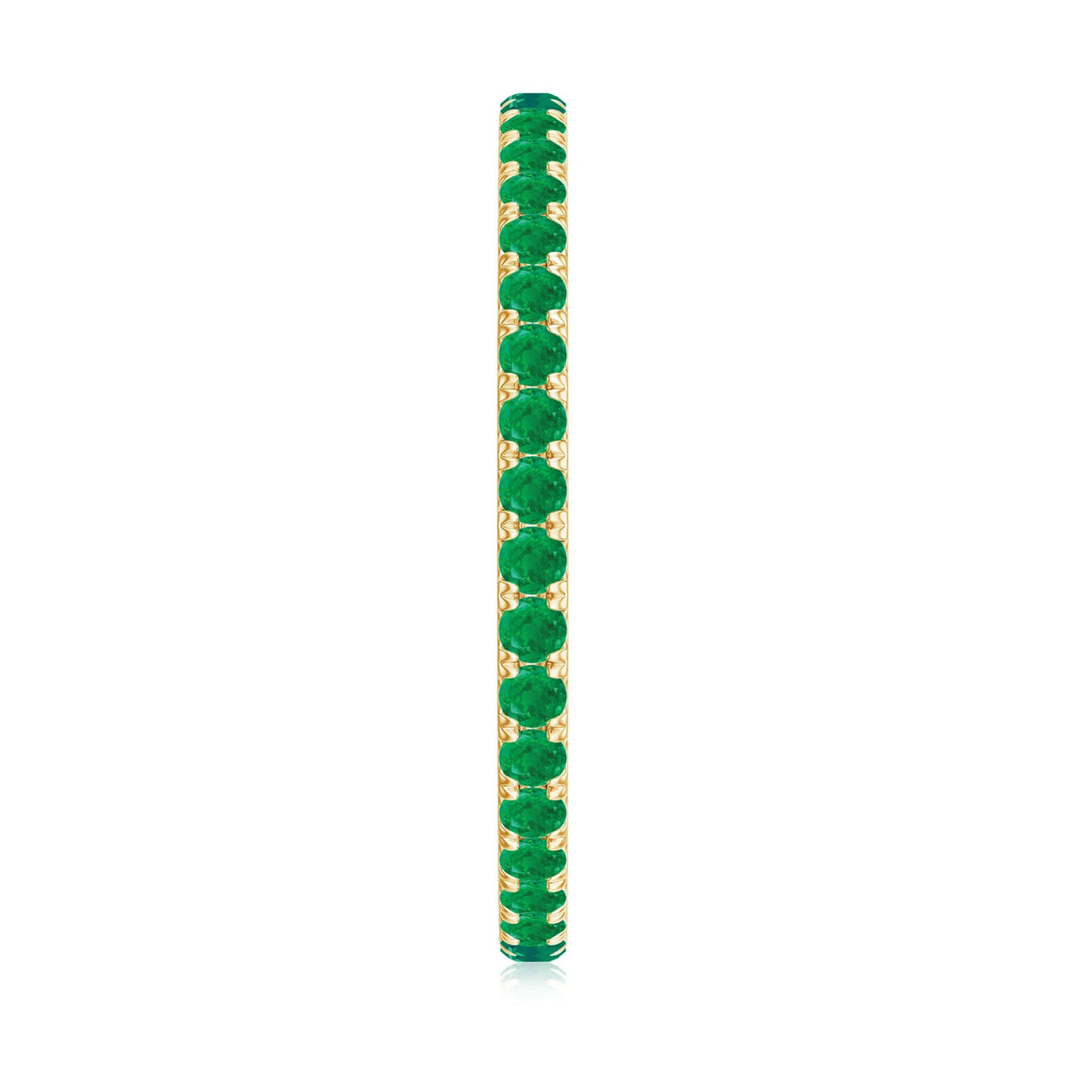 Emerald Eternity Ring – Slim Stackable Green Gemstone Band for Women | AAA Quality