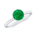 Emerald Promise Ring – Natural Solitaire Lotus Basket Setting | AAA Quality Gemstone