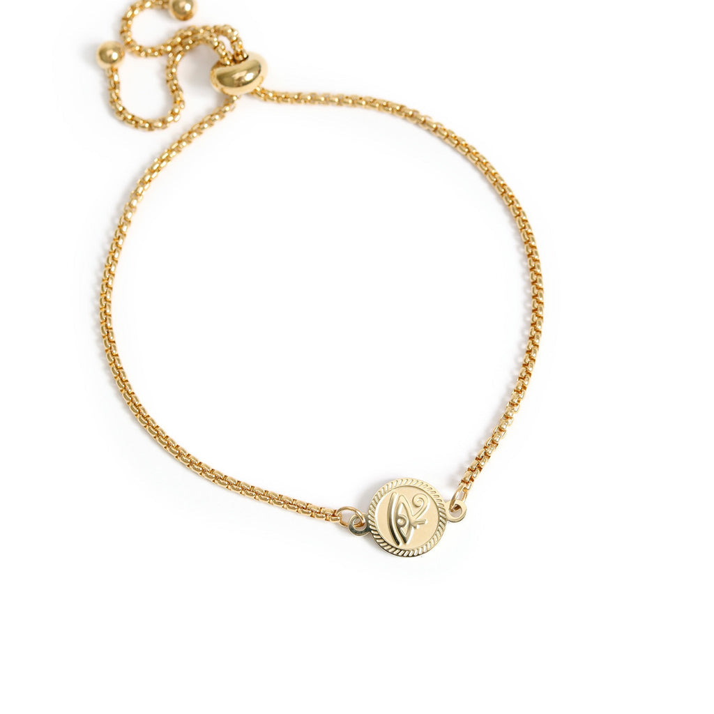 Adjustable Bolo Bracelet - 18K Gold PVD Stainless Steel Chain With Charm Attachment