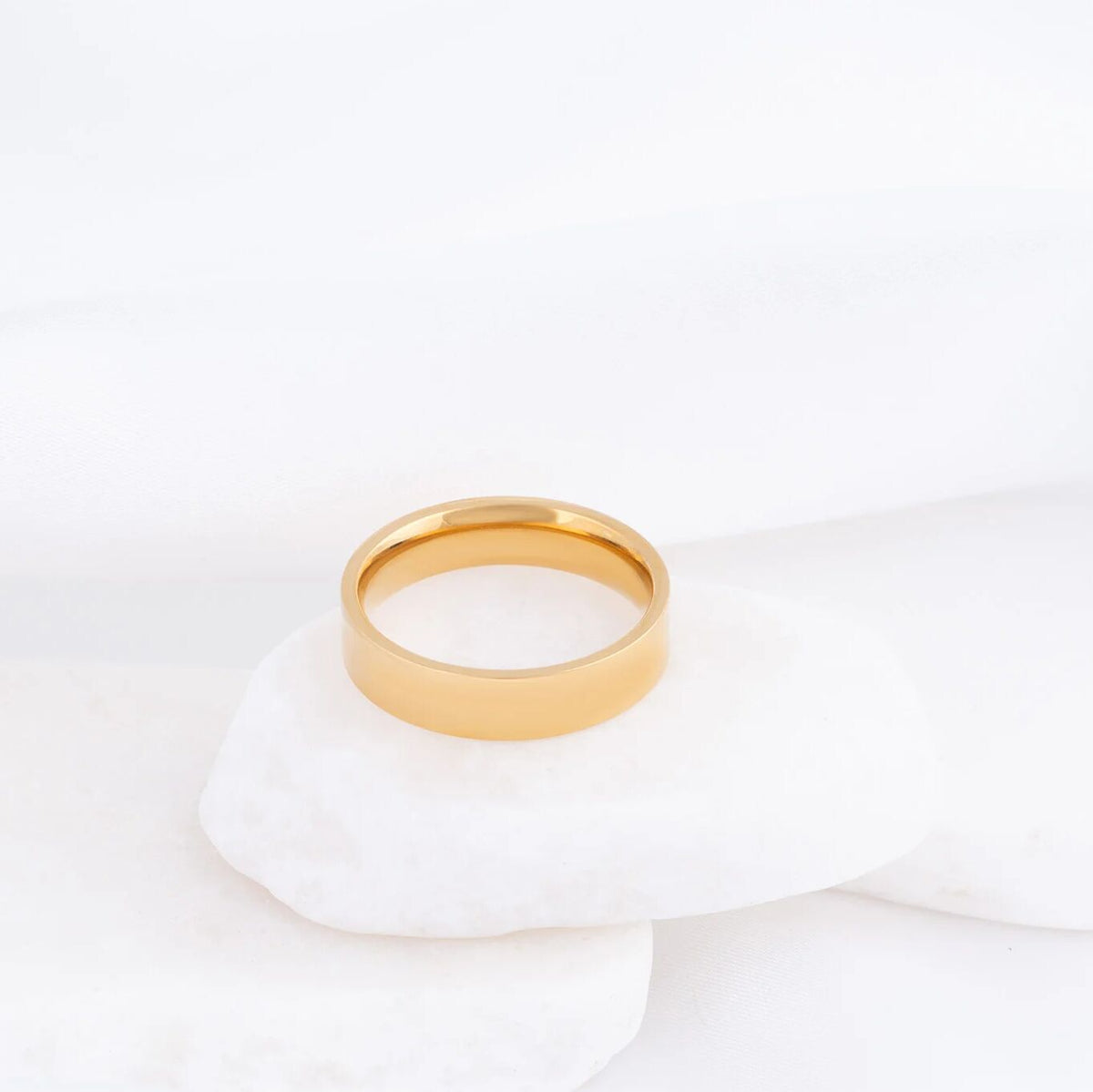 Wholesale jewelry 14K Gold Filled Plus Flat Blank Ring- studio- 5mm