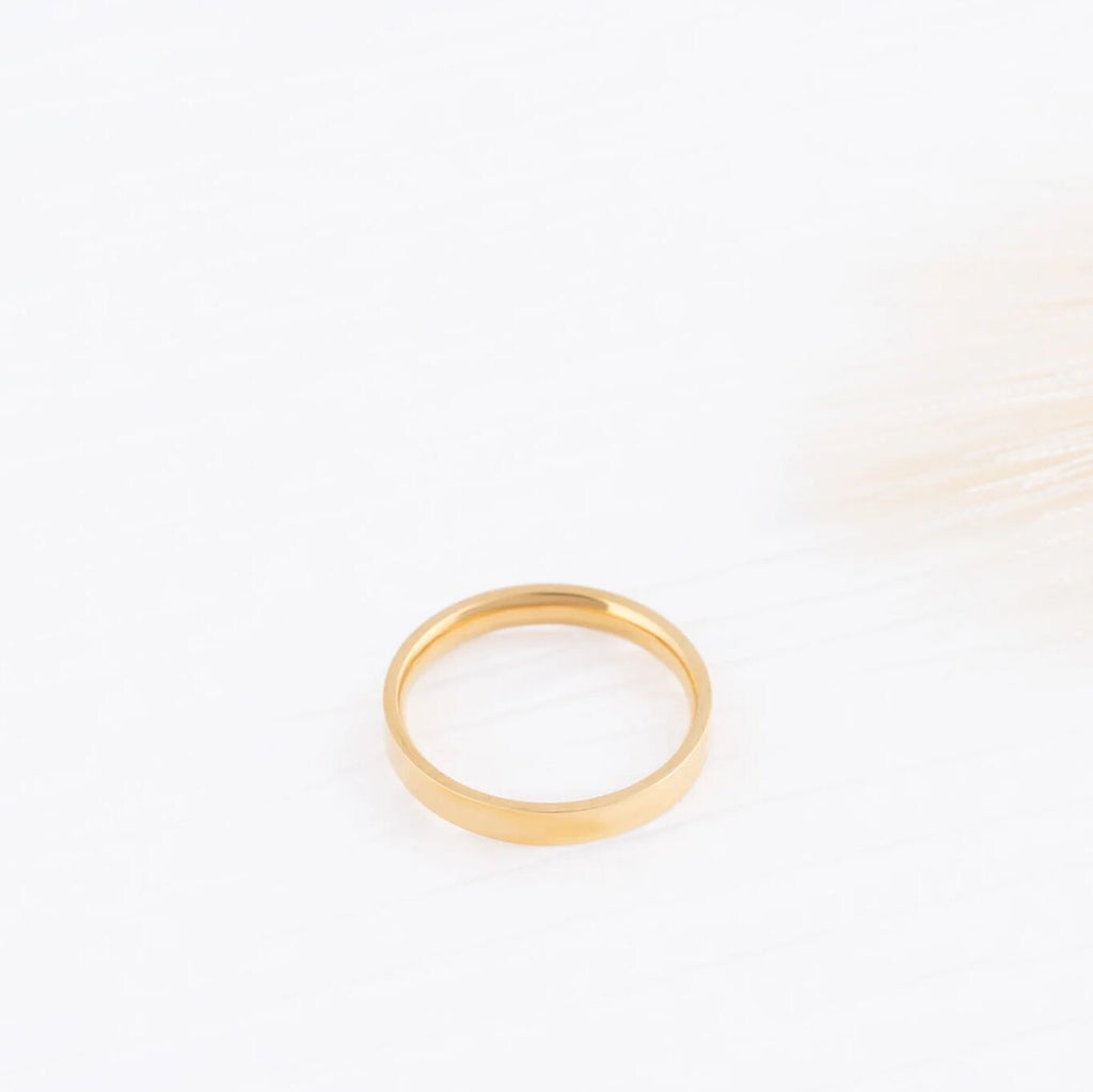 Wholesale jewelry 14K Gold Filled Plus Flat Blank Ring- studio- 3mm
