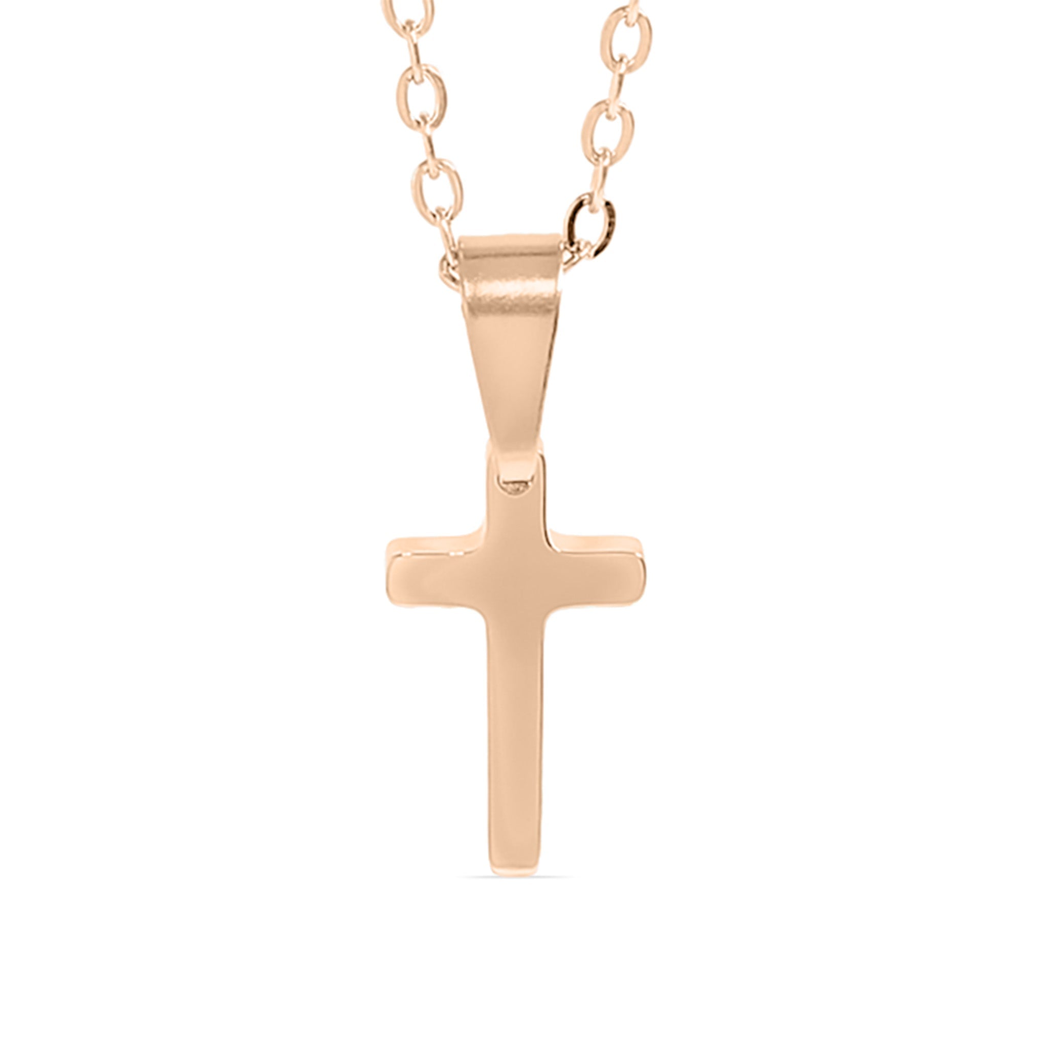 Engraved Cross Necklace | Durable Gold Cross Pendant – 18K Gold PVD Stainless Steel - Necklaces | Sunflower Soul Boutique