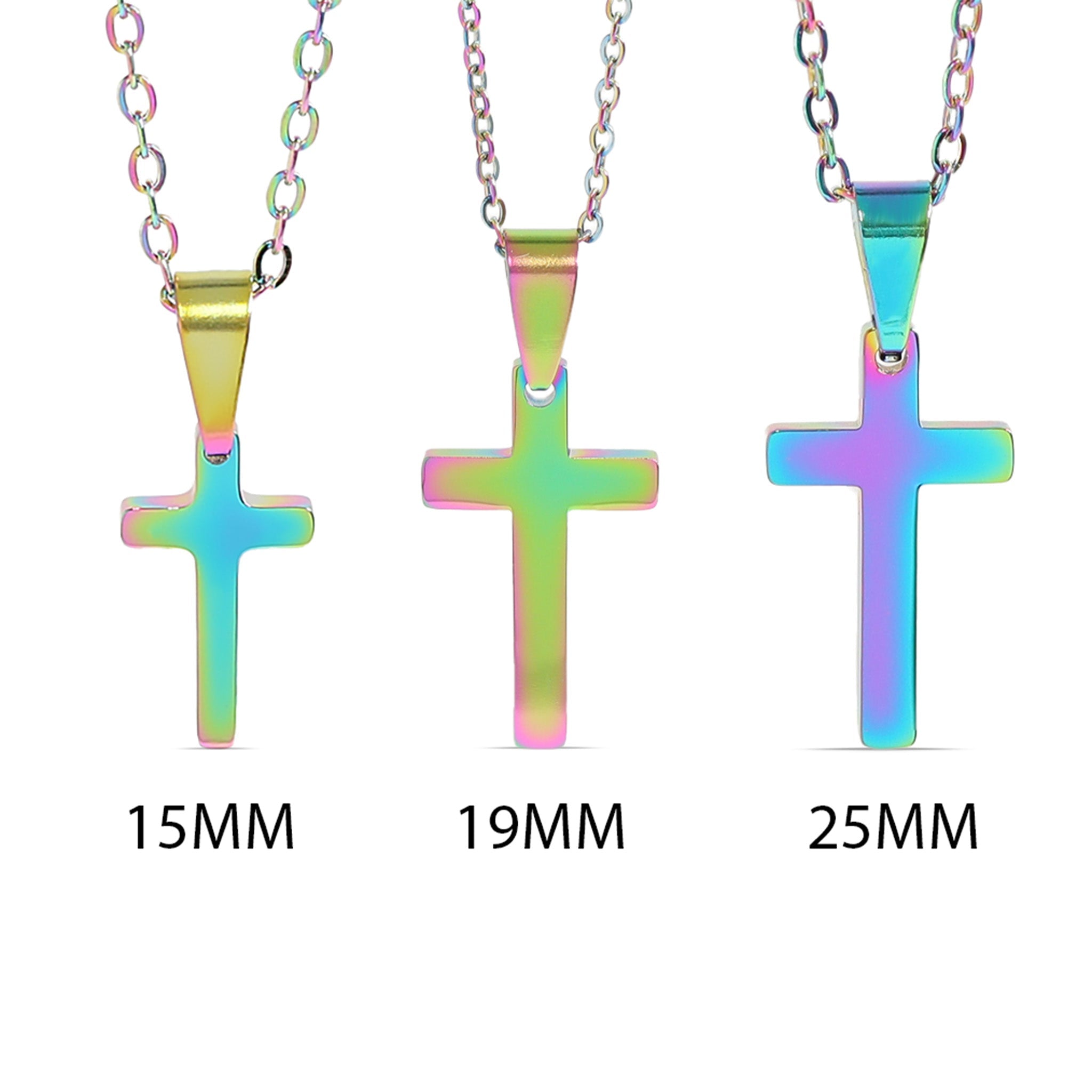 Engraved Cross Necklace | Durable Gold Cross Pendant – 18K Gold PVD Stainless Steel - Necklaces | Sunflower Soul Boutique