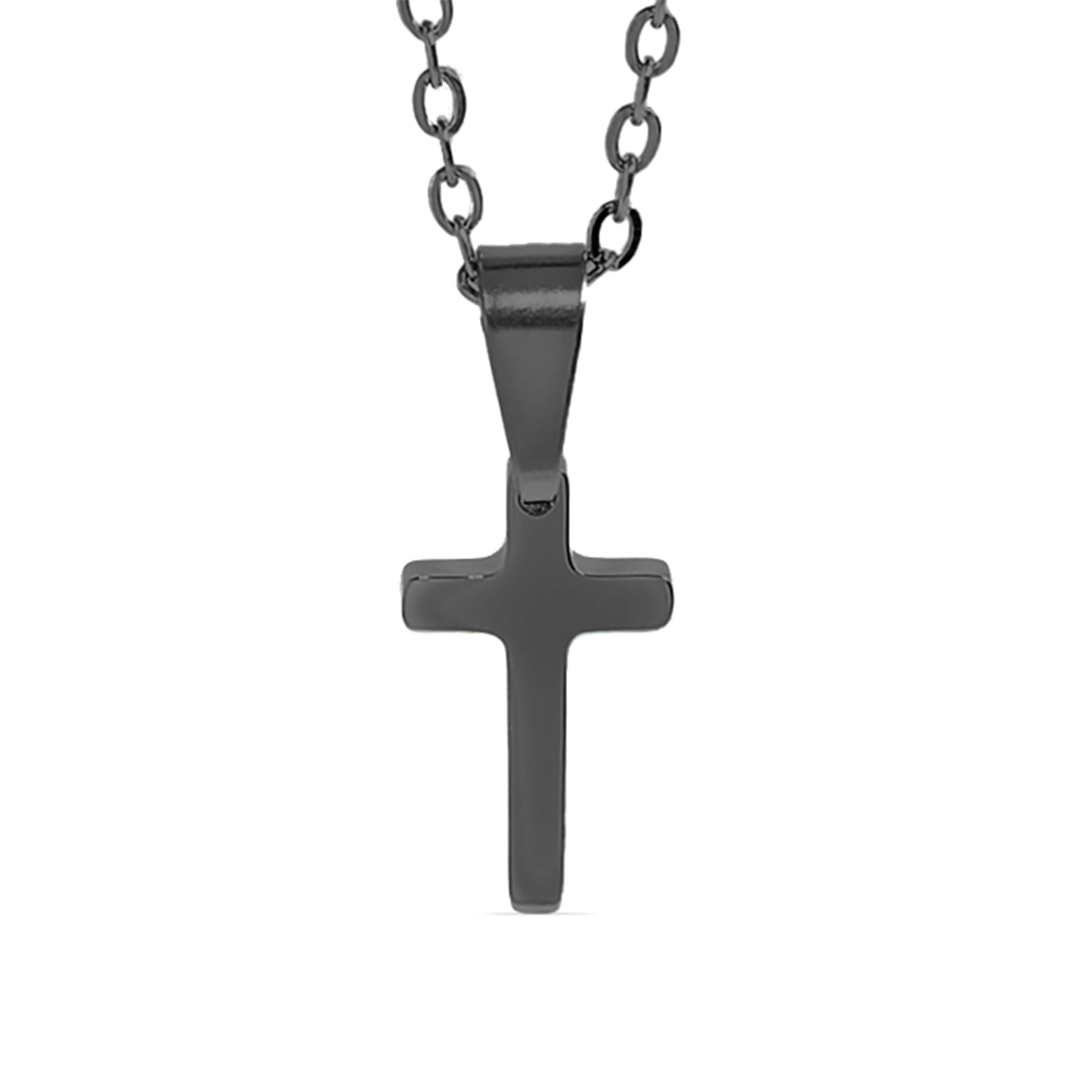 Engraved Cross Necklace | Durable Gold Cross Pendant – 18K Gold PVD Stainless Steel - Necklaces | Sunflower Soul Boutique