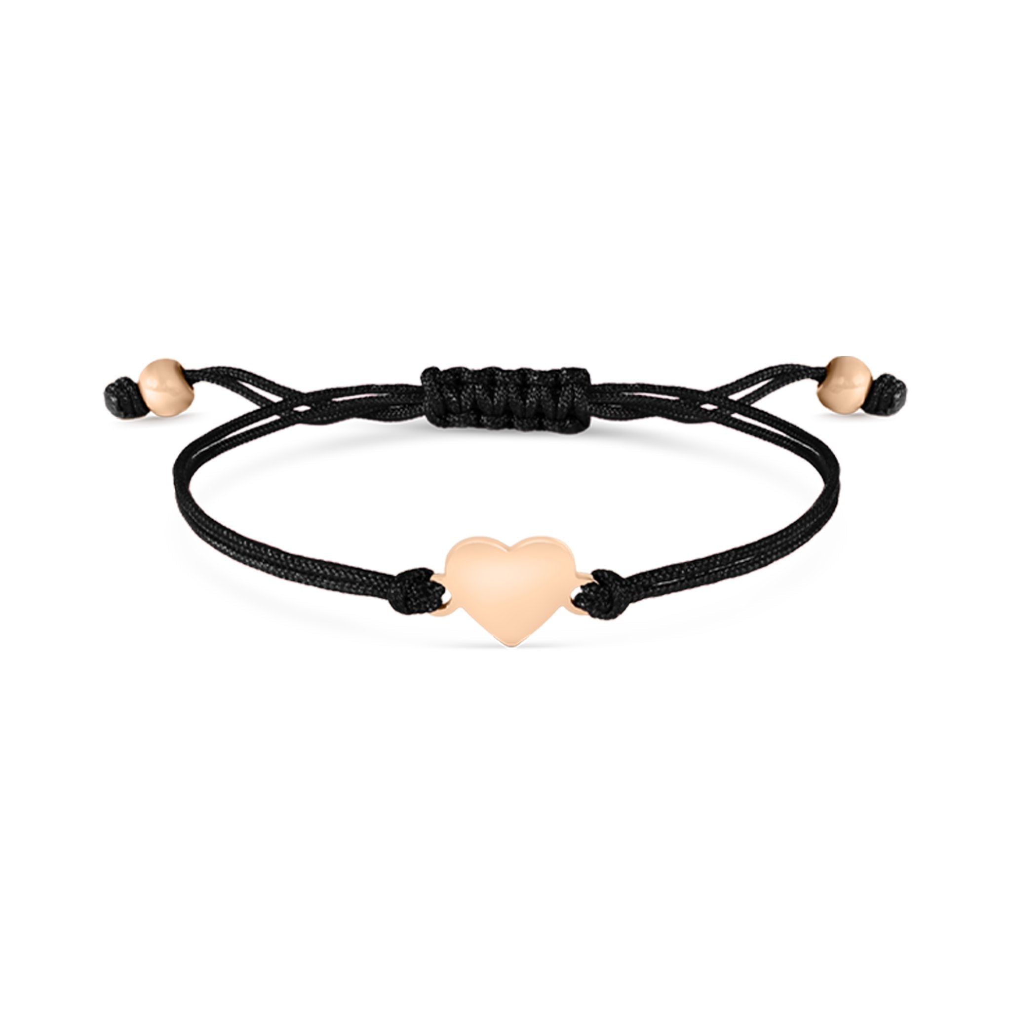 Engraved Friendship Bracelet – Adjustable 18K Gold Custom Heart Jewelry Gift - Bracelets | Sunflower Soul Boutique