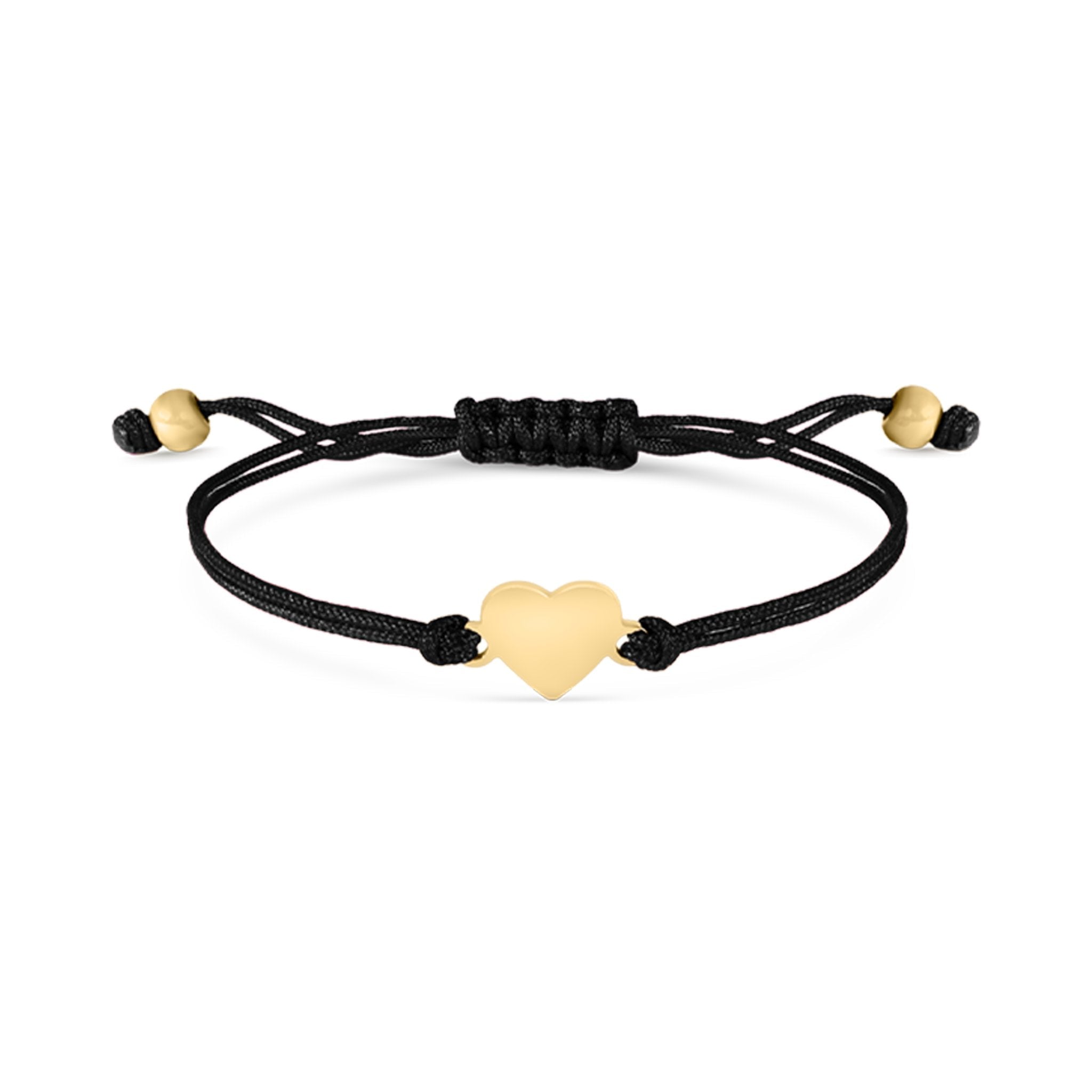 Engraved Friendship Bracelet – Adjustable 18K Gold Custom Heart Jewelry Gift - Bracelets | Sunflower Soul Boutique