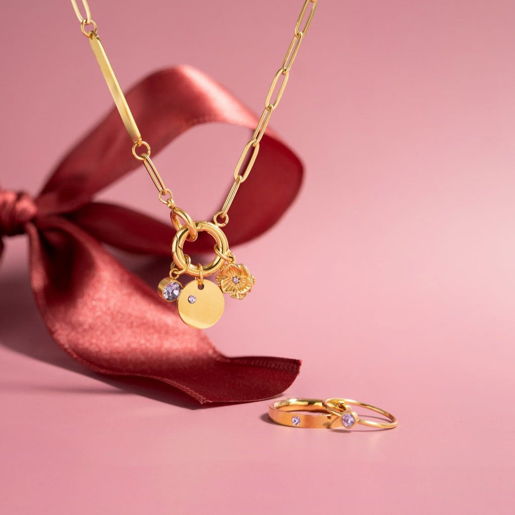 Engraved Gold Necklace – 18K Paperclip Chain With Carabiner Clasp Jewelry - Necklaces | Sunflower Soul Boutique
