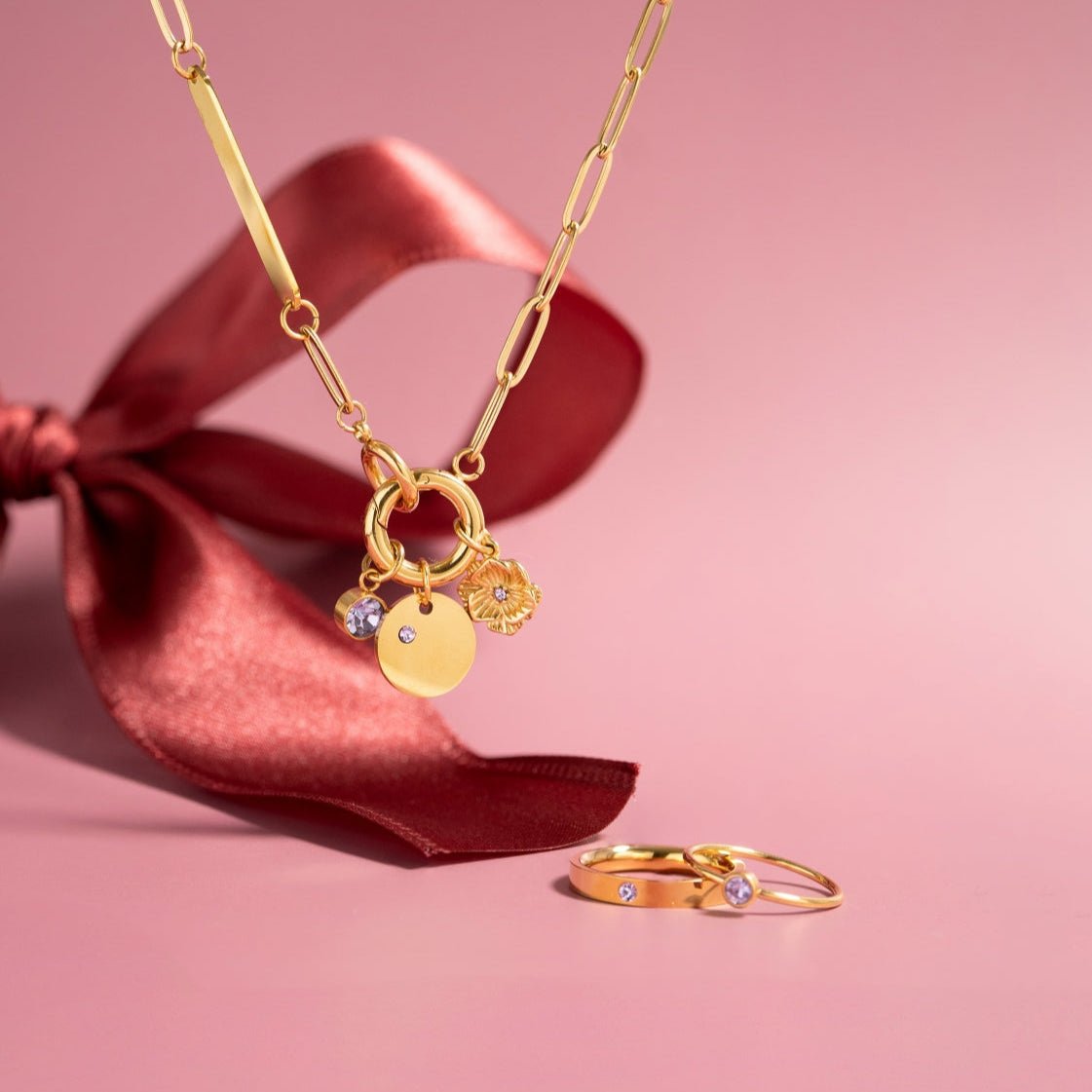 Engraved Gold Necklace – 18K Paperclip Chain With Carabiner Clasp Jewelry - Necklaces | Sunflower Soul Boutique