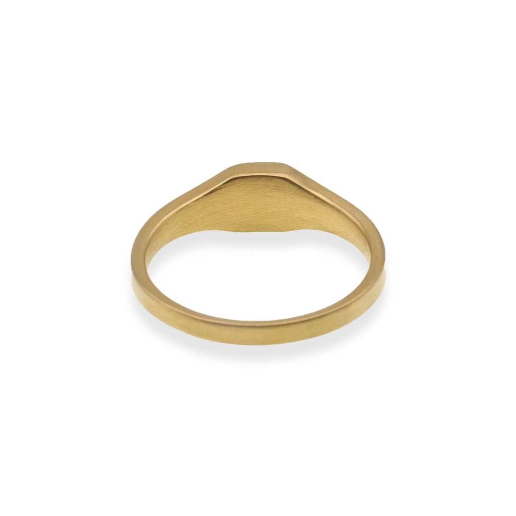 Engraved Gold Signet Ring - 18K Gold Plated Square Durable Tarnish Resistant - Rings | Sunflower Soul Boutique