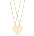 Engraved Heart Necklace – 18K Gold PVD Coated Break Apart Pendant Set for Couples - Necklaces | Sunflower Soul Boutique