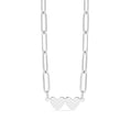 Engraved Heart Necklace – Two Heart Pendant on Durable Stainless Steel Paperclip Chain - Necklaces | Sunflower Soul Boutique