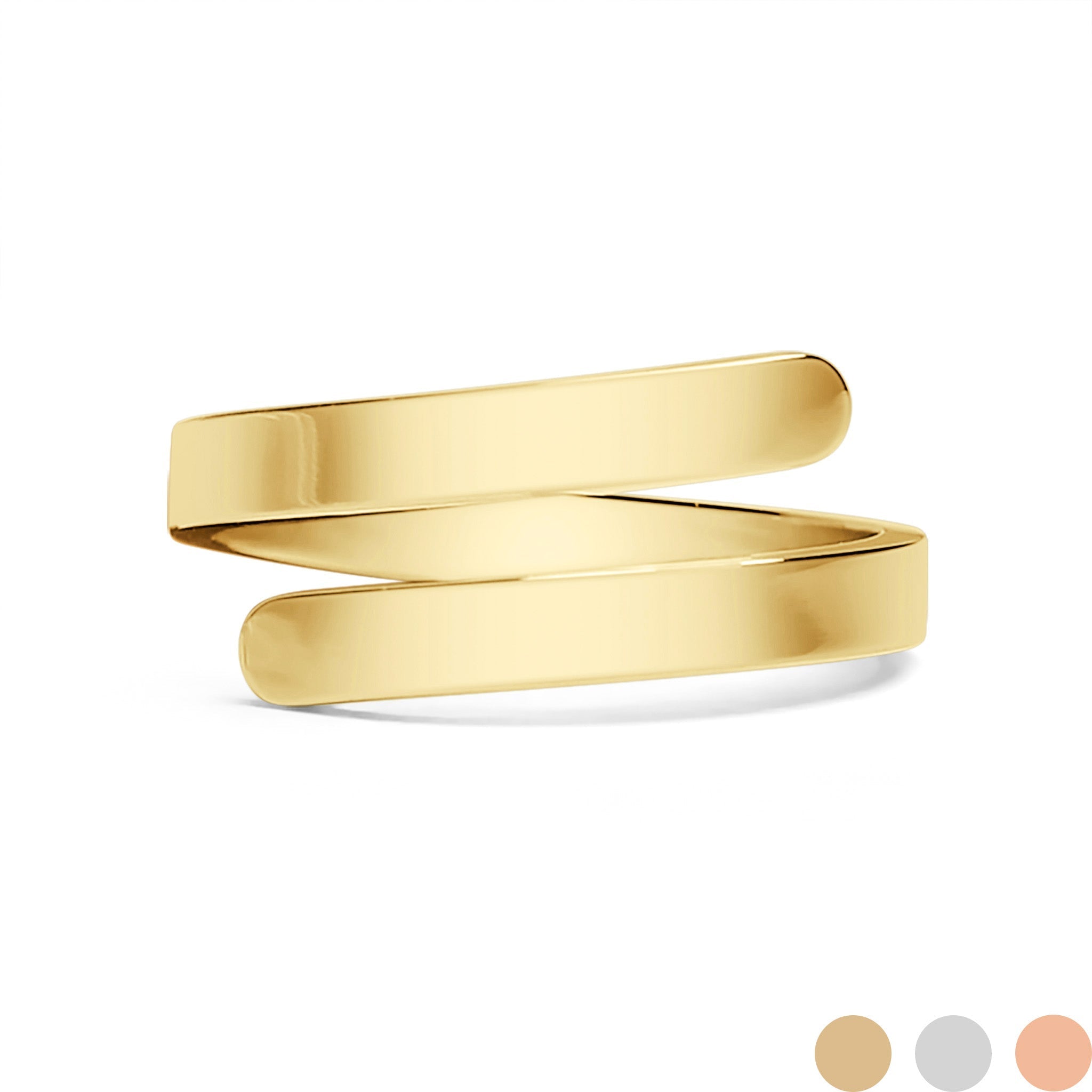 Engraved Name Wrap Ring – 18K Gold Stainless Steel Personalized Couples Gift - Rings | Sunflower Soul Boutique