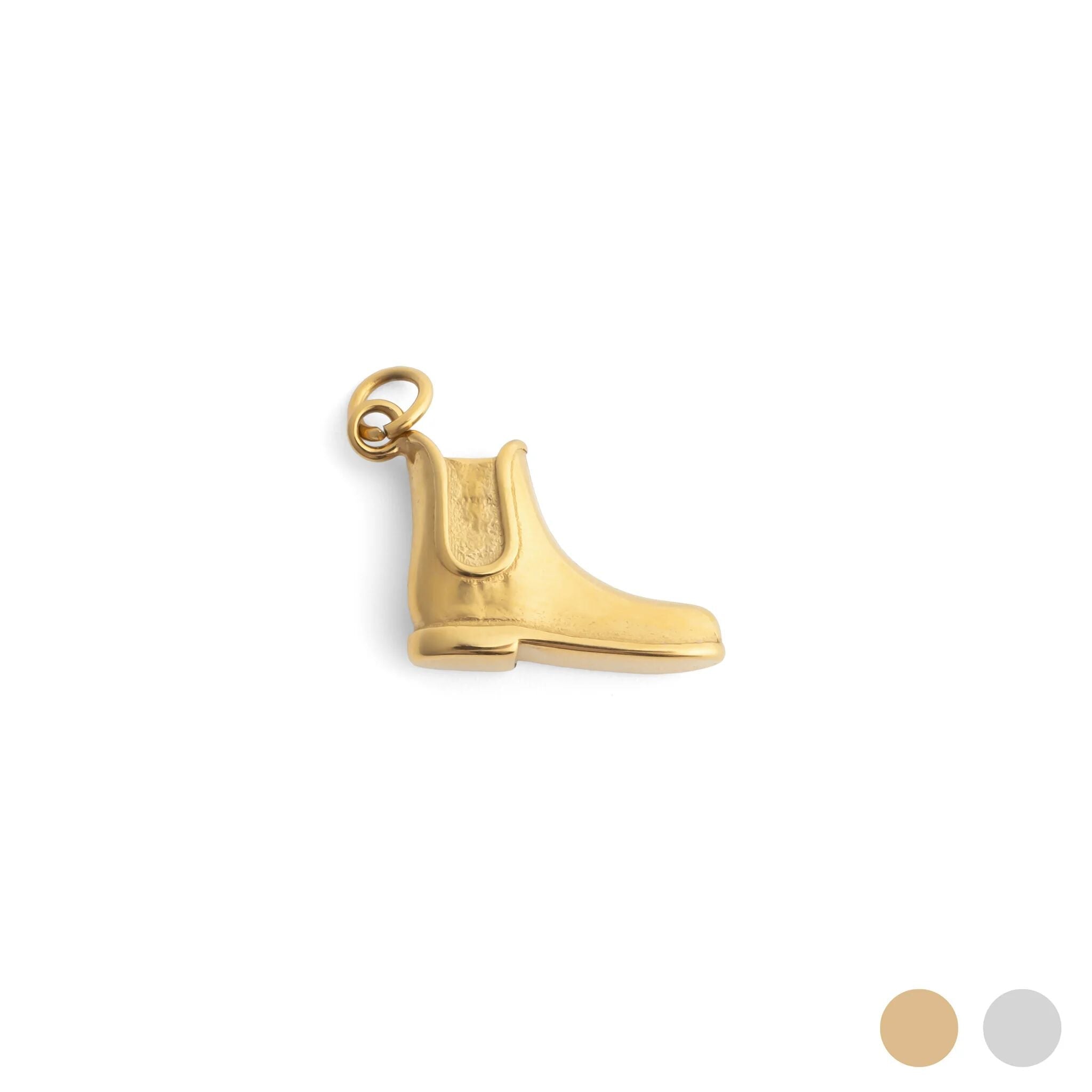 Equestrian Boot Charm – 18K Gold Jewelry | Tarnish Resistant Stainless Steel - Charms | Sunflower Soul Boutique