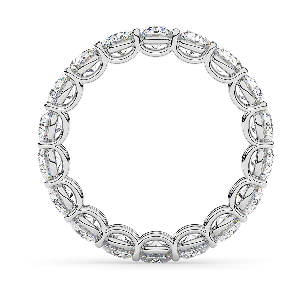 Lab Grown Diamond Ring – 2 CTW Diamond Eternity Band | 14K White Gold Band