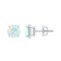 Ethiopian Opal Earrings – 5mm Round Opal Studs | Claw Setting Jewelry