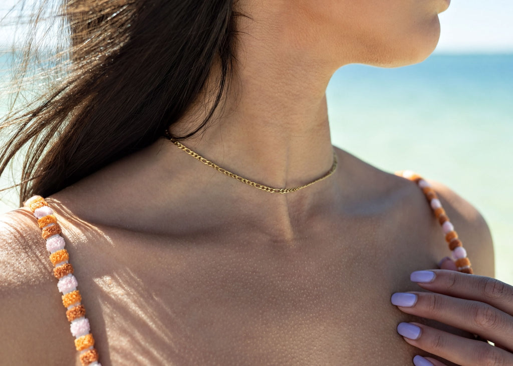 Figaro Chain Necklace – 18K Gold Link Jewelry | Tarnish Resistant, Waterproof Design - Chain | Sunflower Soul Boutique