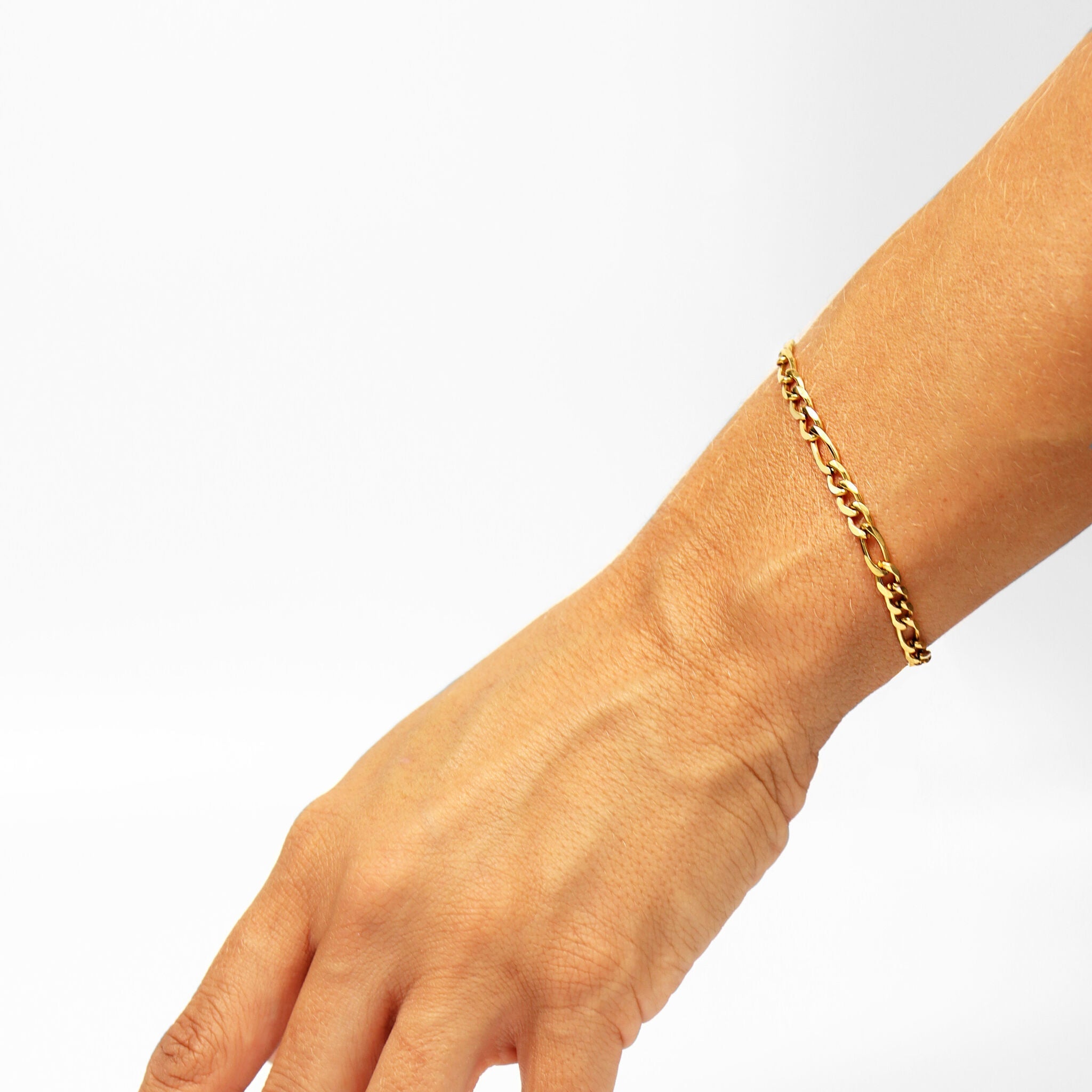 Figaro Chain Necklace – 18K Gold Link Jewelry | Tarnish Resistant, Waterproof Design - Chain | Sunflower Soul Boutique
