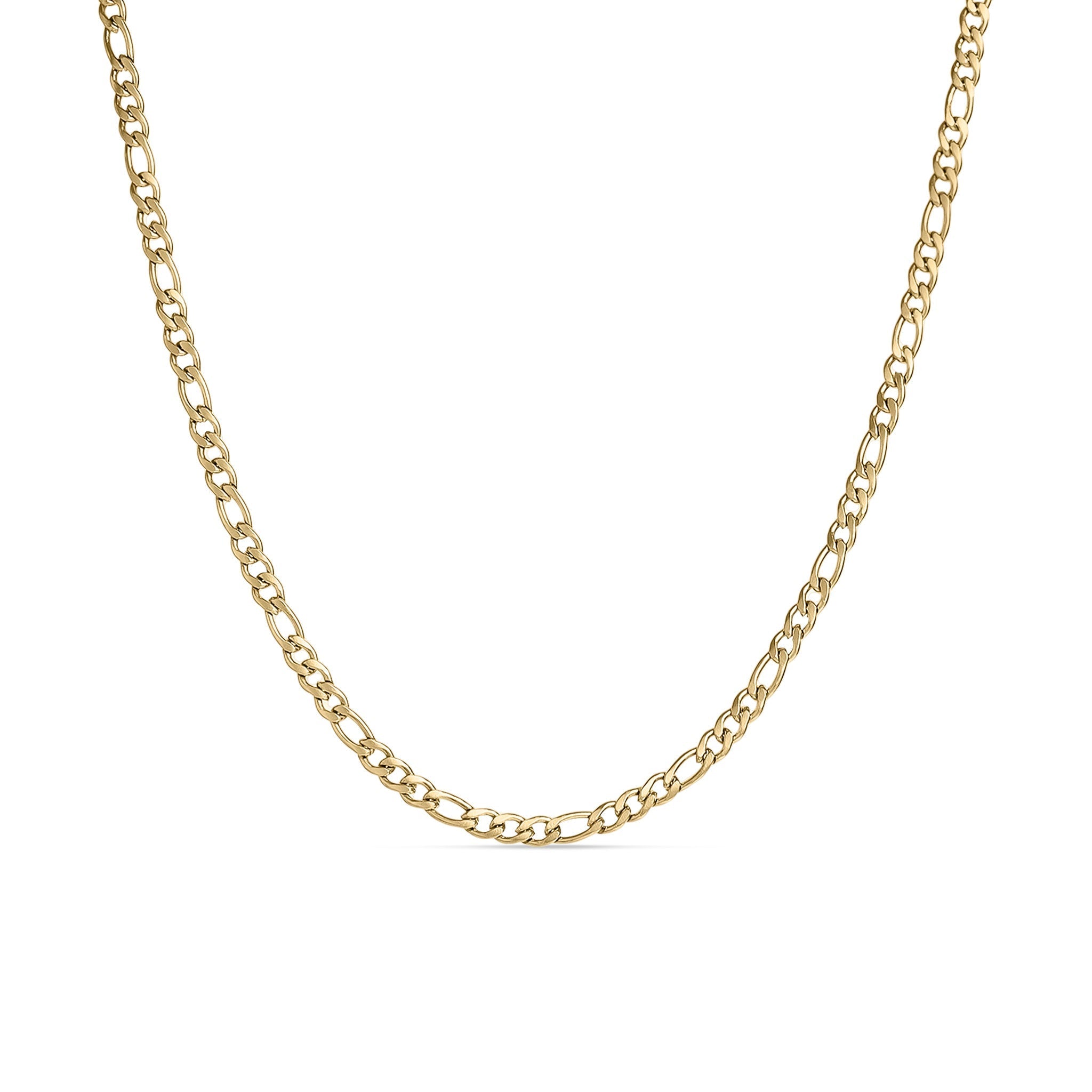 Figaro Chain Necklace – 18K Gold Link Jewelry | Tarnish Resistant, Waterproof Design - Chain | Sunflower Soul Boutique