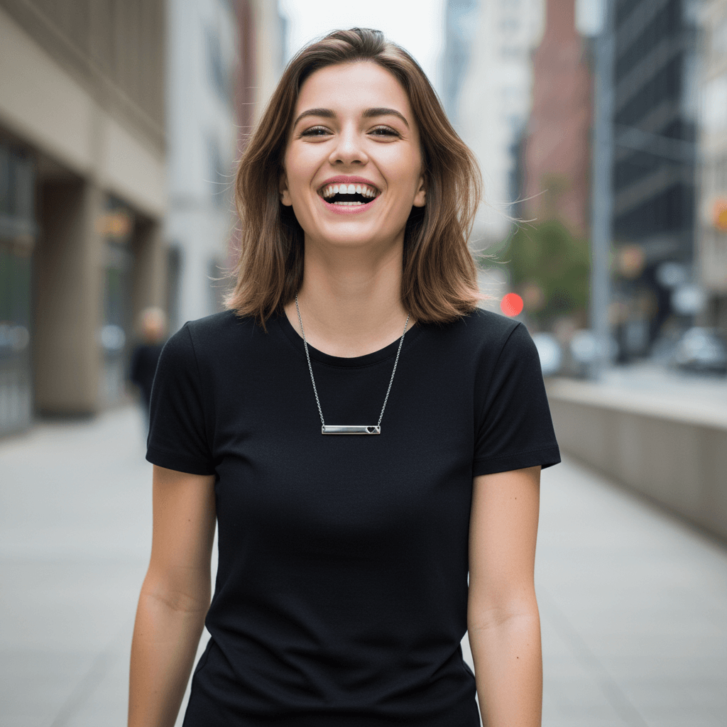 Cutout Heart Bar Necklace – 18K Gold Finish Durable Stainless Steel Jewelry