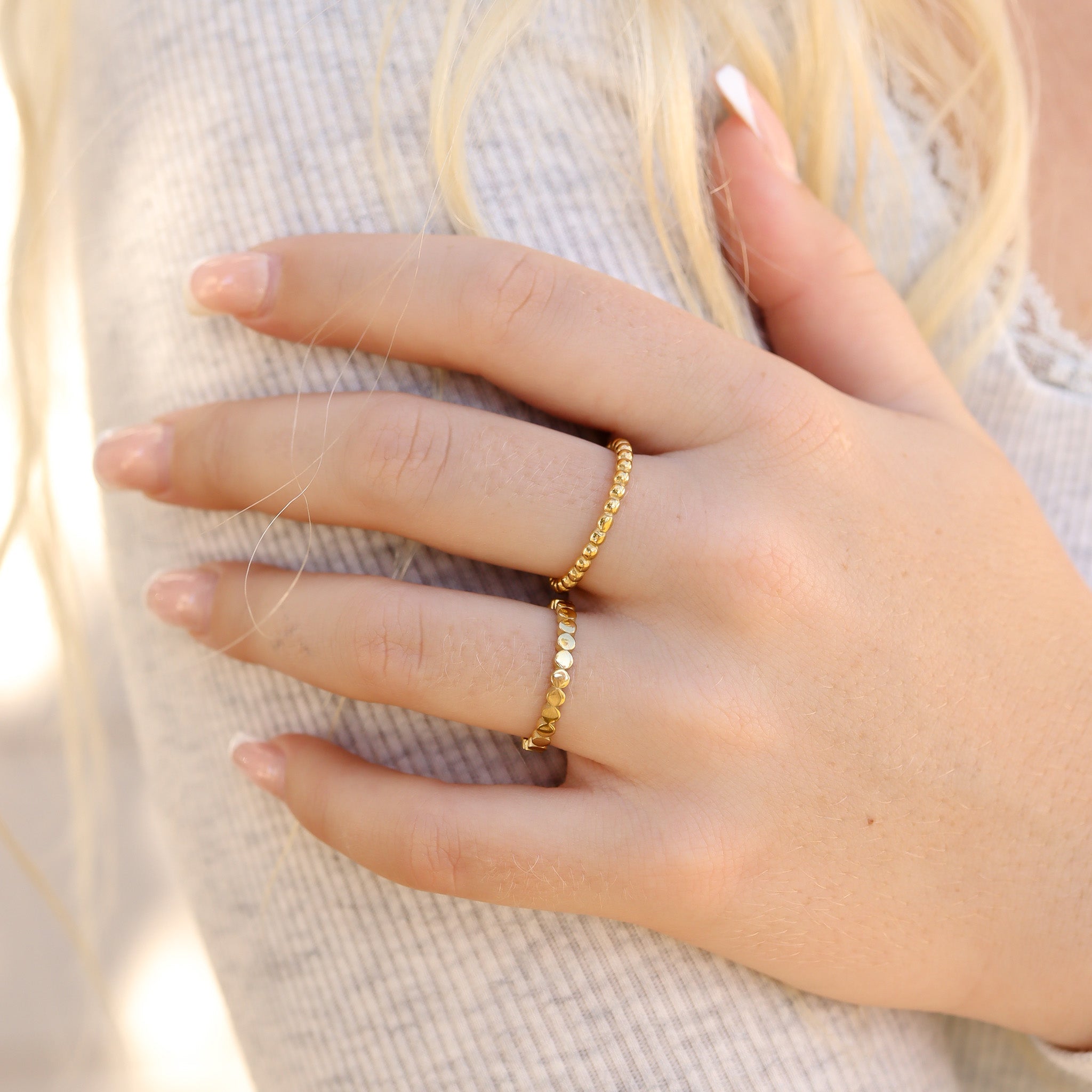 Flat Circle Stacking Ring – 2mm Gold Band | Durable 316L Stainless Steel - Ring | Sunflower Soul Boutique
