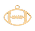 18K Gold Football Charm – Waterproof PVD Coated Stainless Steel Pendant