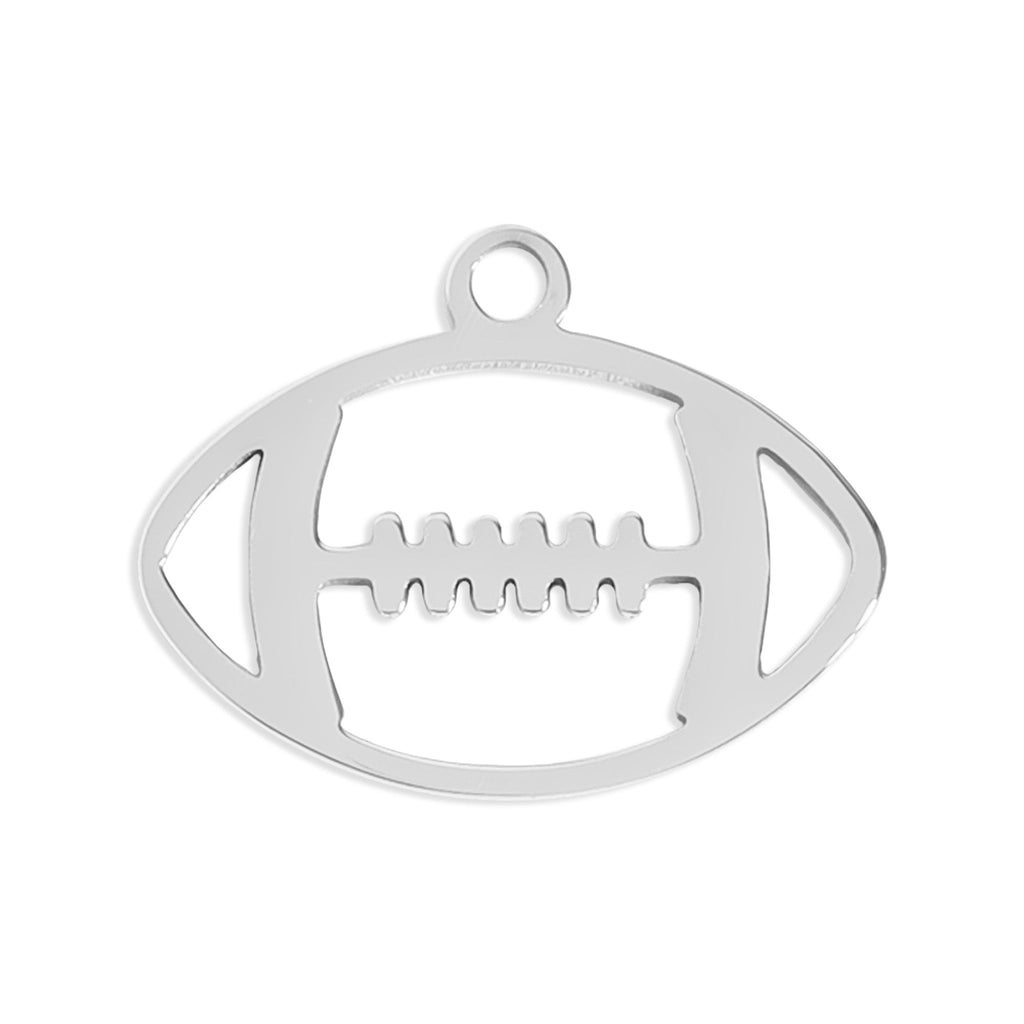 18K Gold Football Charm – Waterproof PVD Coated Stainless Steel Pendant