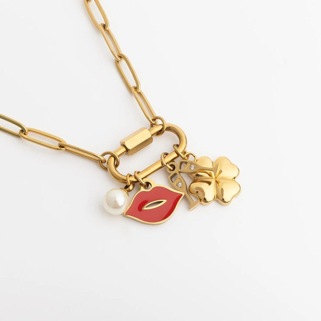 Four Leaf Clover Charm – 18K Gold Jewelry PVD Gold Coated Stainless Steel Luck Bracelet - Charms | Sunflower Soul Boutique