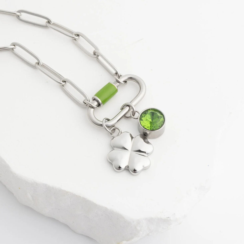 Four Leaf Clover Charm – 18K Gold Jewelry PVD Gold Coated Stainless Steel Luck Bracelet - Charms | Sunflower Soul Boutique