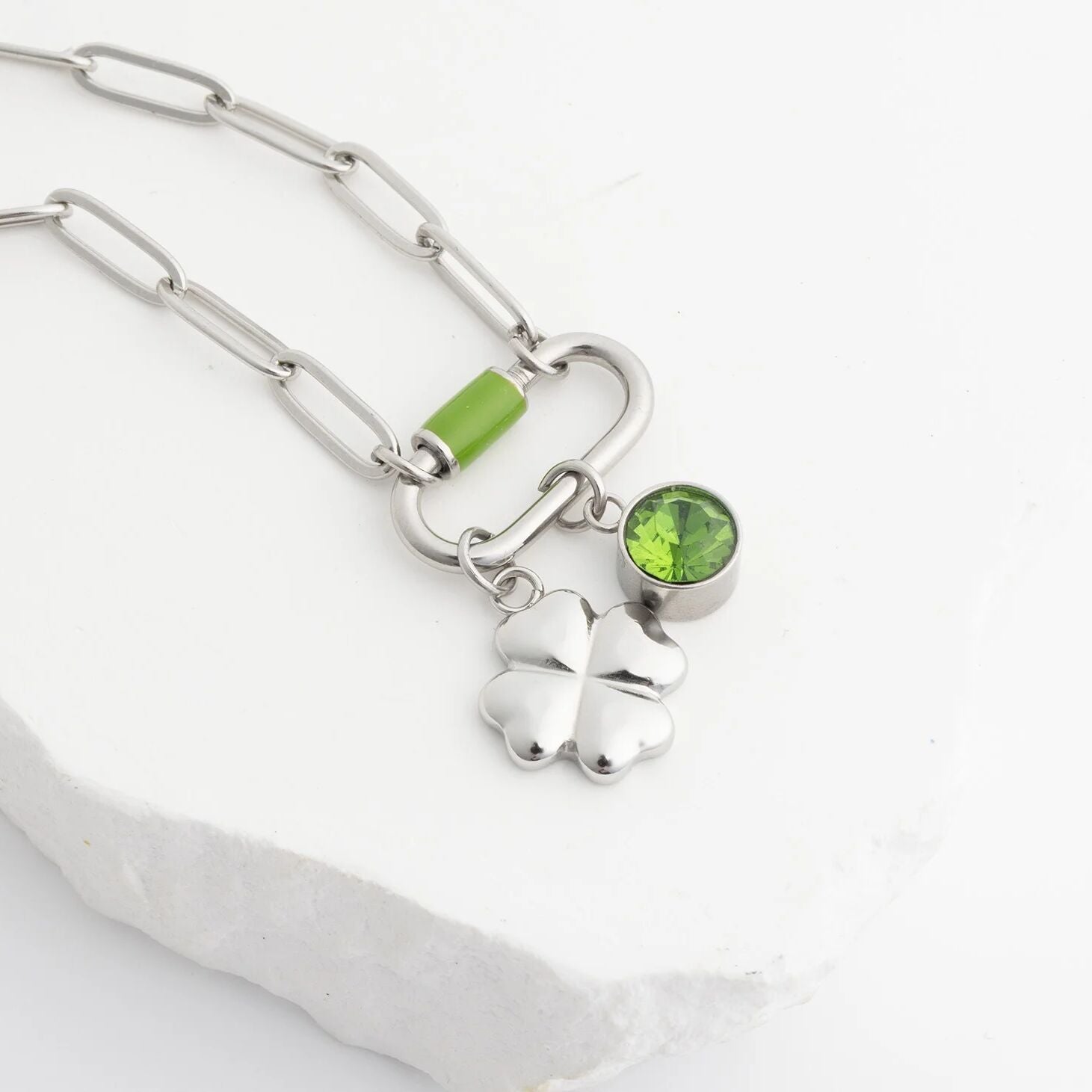Four Leaf Clover Charm – 18K Gold Jewelry PVD Gold Coated Stainless Steel Luck Bracelet - Charms | Sunflower Soul Boutique