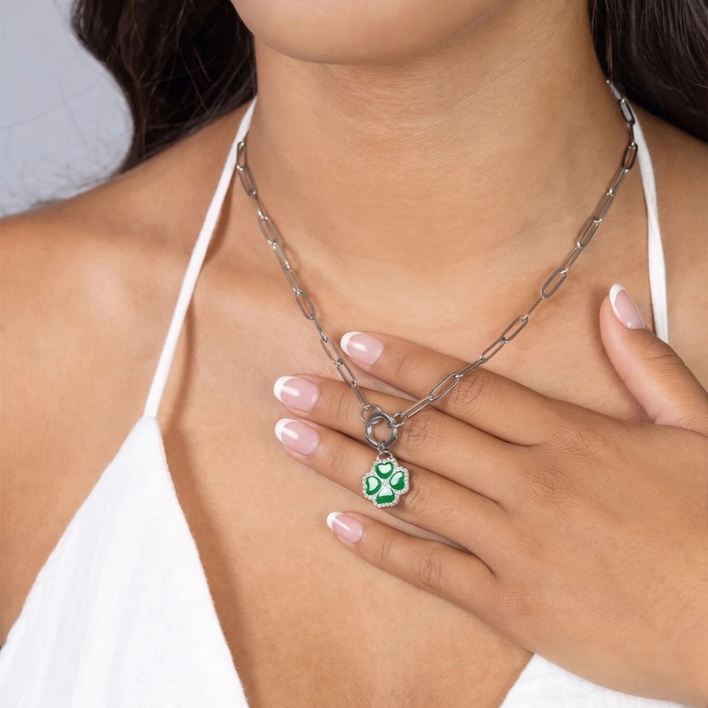 Four Leaf Clover Charm – 18K Gold PVD Coated Stainless Steel Green Enamel Lucky Gift - Charms | Sunflower Soul Boutique