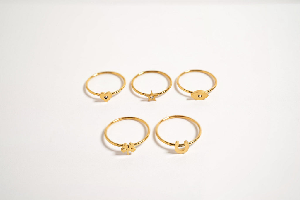 Four Leaf Clover Ring – 18K Gold PVD Stainless Steel | Hypoallergenic Waterproof Jewelry - Ring | Sunflower Soul Boutique