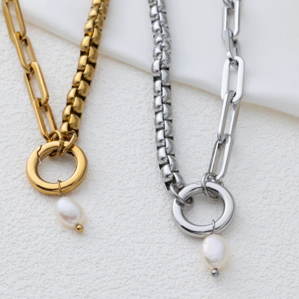 Freshwater Pearl Charm – 18K Gold PVD Stainless Steel Tarnish Resistant Classic Design - Charms | Sunflower Soul Boutique