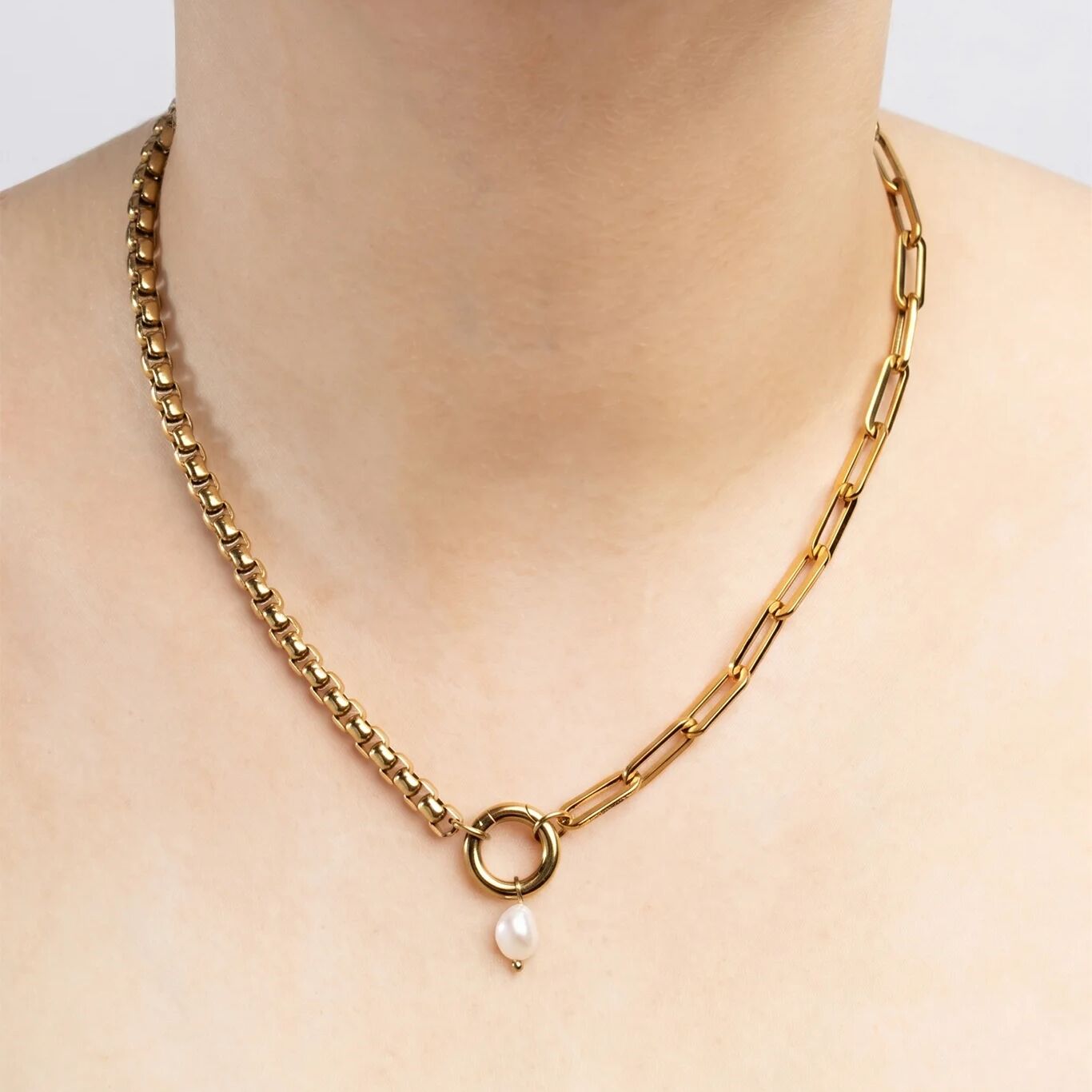 Freshwater Pearl Charm – 18K Gold PVD Stainless Steel Tarnish Resistant Classic Design - Charms | Sunflower Soul Boutique