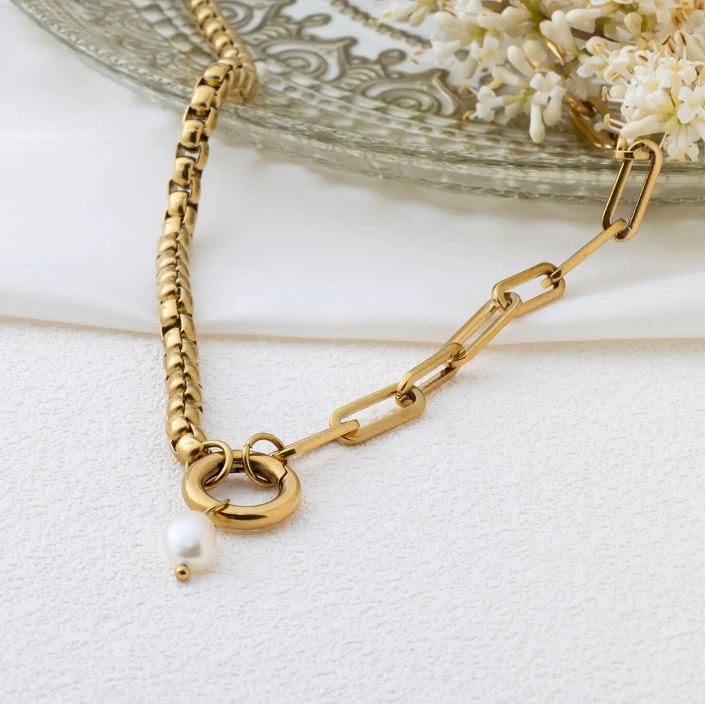 Freshwater Pearl Charm – 18K Gold PVD Stainless Steel Tarnish Resistant Classic Design - Charms | Sunflower Soul Boutique