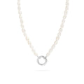 Freshwater Pearl Necklace – 18K Gold Charm Holder | Waterproof Stainless Steel Jewelry - Necklace | Sunflower Soul Boutique