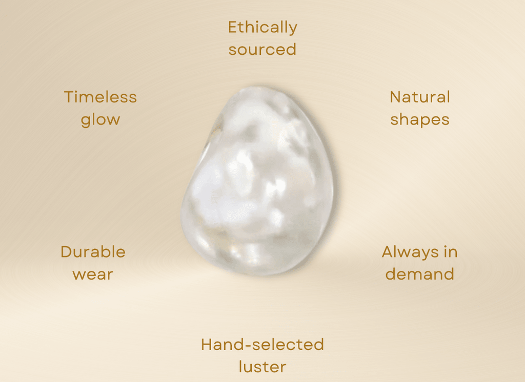 Freshwater Pearl Necklace – 18K Gold Charm Holder | Waterproof Stainless Steel Jewelry - Necklace | Sunflower Soul Boutique