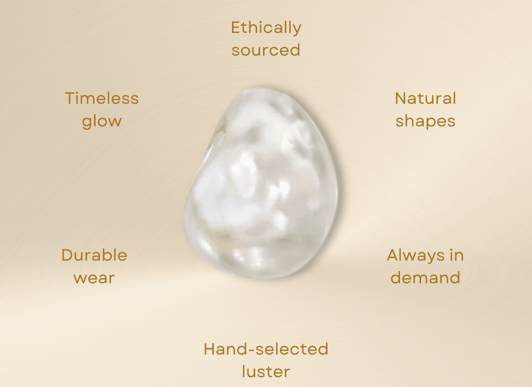 Freshwater Pearl Necklace – 18K Gold Charm Holder | Waterproof Stainless Steel Jewelry - Necklace | Sunflower Soul Boutique