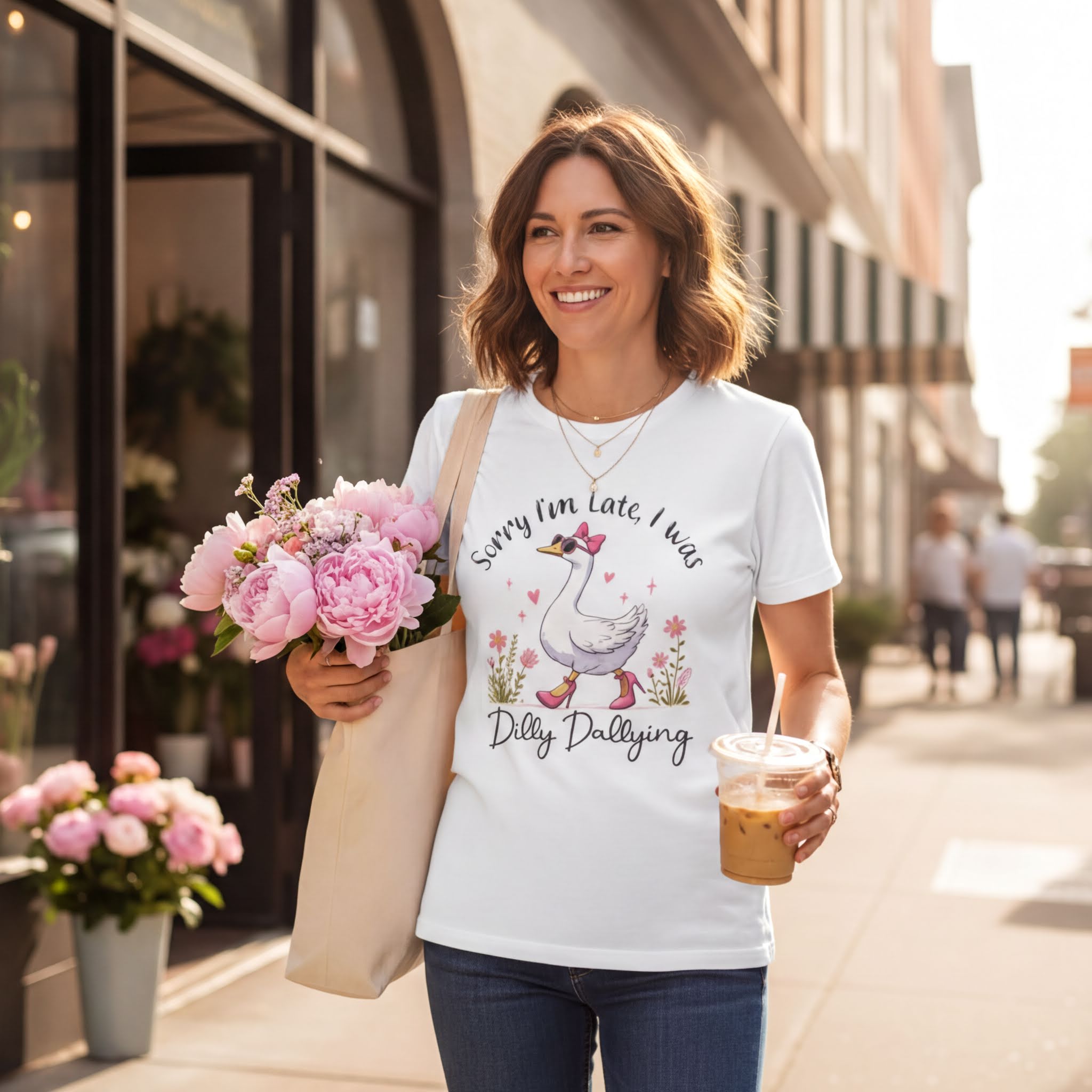 Funny Goose T-Shirt – Soft Cotton Tee | Cute Animal Tee Playful Fashion Shirt - T-Shirt | Sunflower Soul Boutique