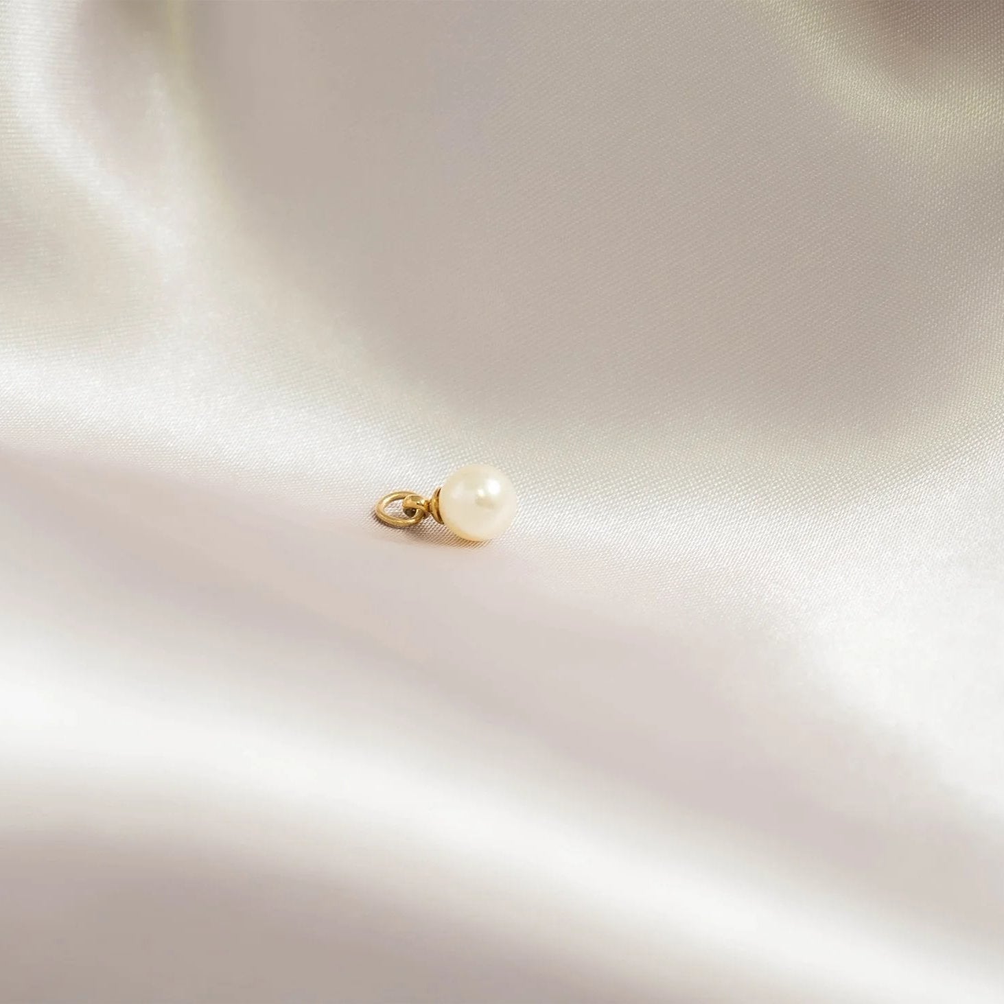 Glass Pearl Charms – Durable 8mm Gold Hoop Charm With 18K Gold Coating - charm | Sunflower Soul Boutique