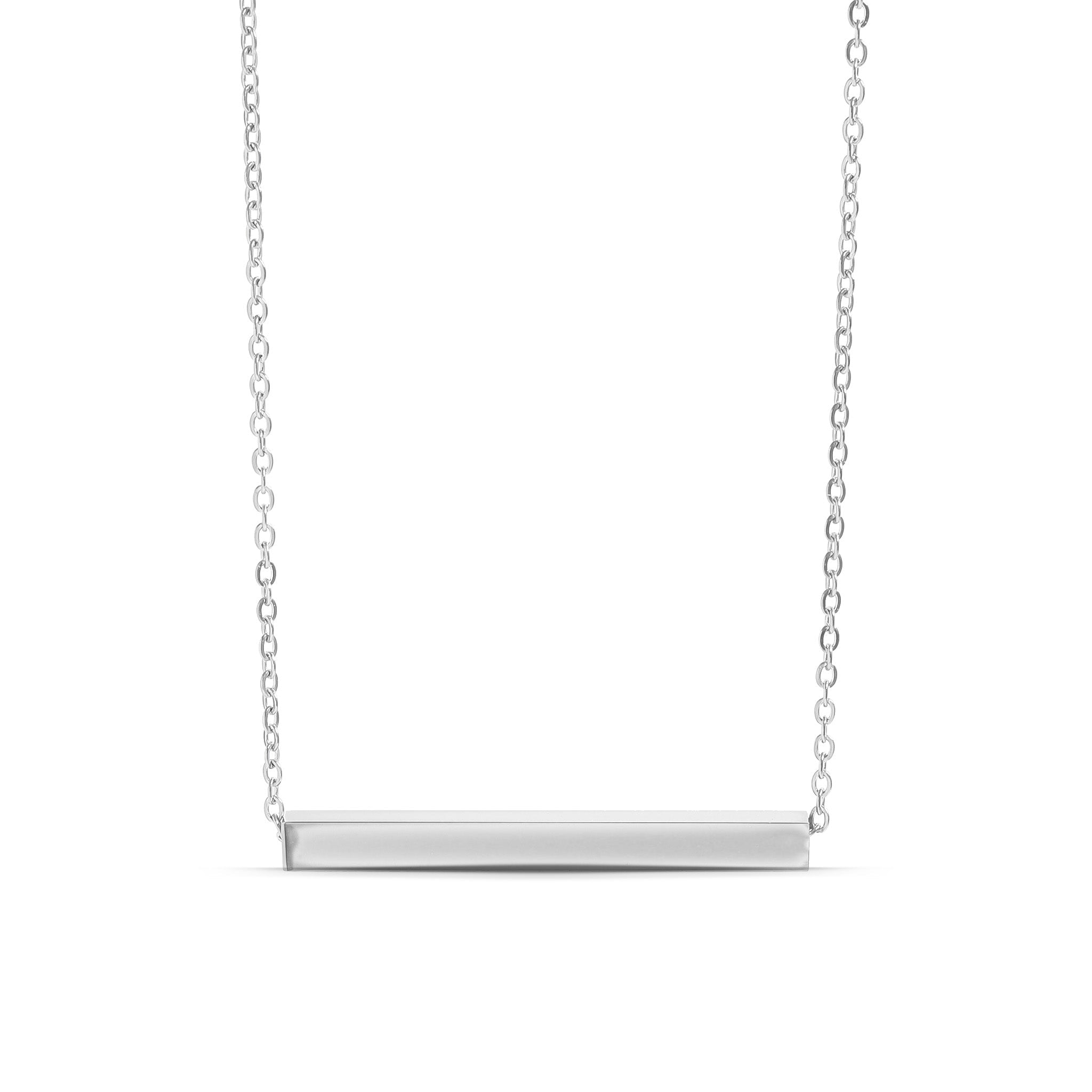 Gold Bar Necklace - 18K PVD Stainless Steel Square Horizontal Pendant - Necklaces | Sunflower Soul Boutique