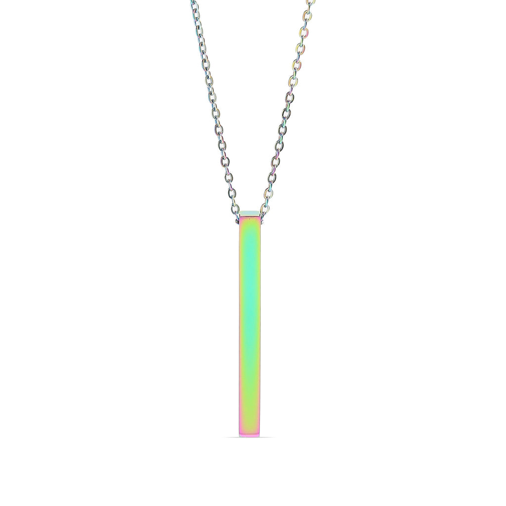 Gold Bar Necklace – 18K PVD Stainless Steel | Square Pendant | Hypoallergenic Jewelry - Necklaces | Sunflower Soul Boutique