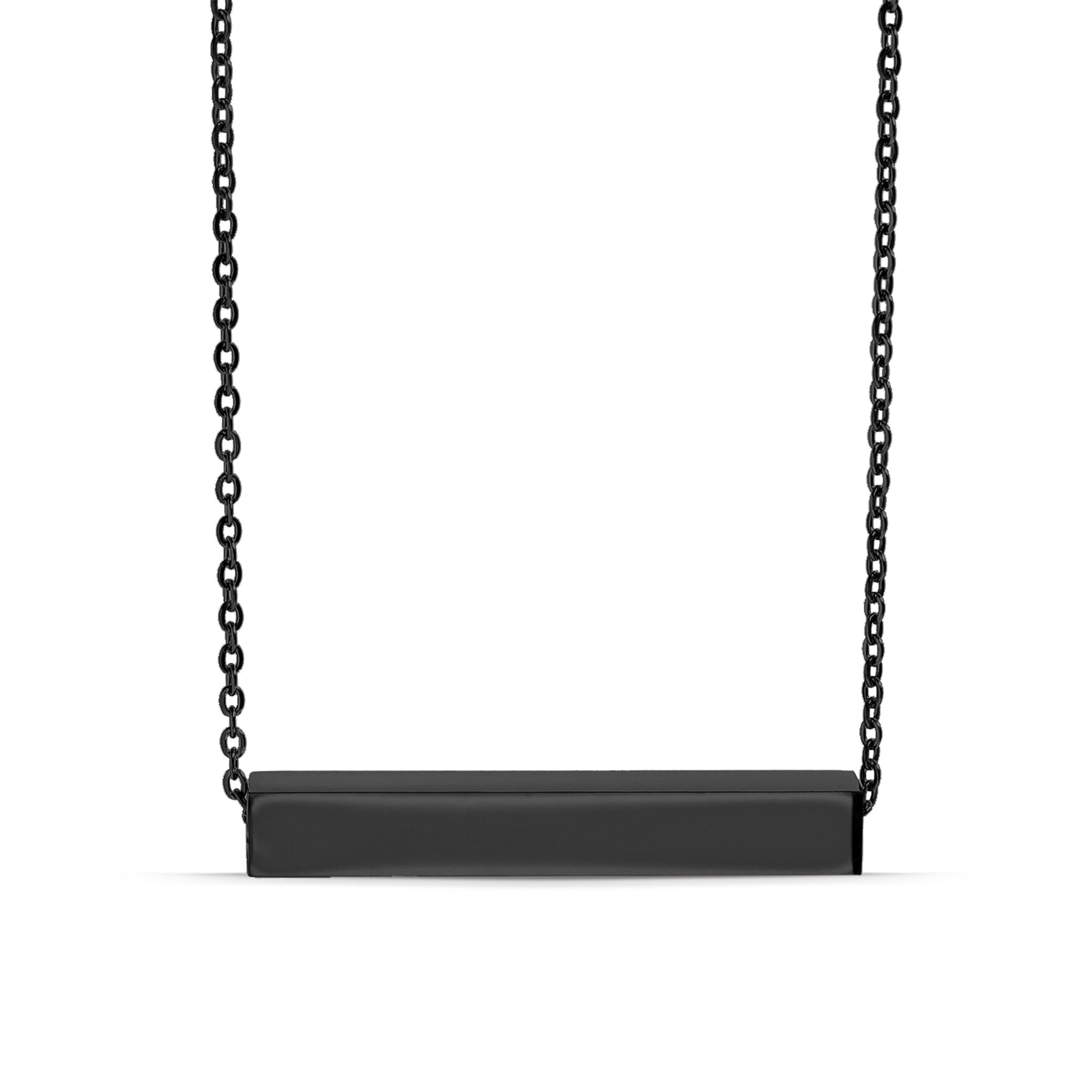 Gold Bar Necklace – Polished Horizontal Bar Pendant | 18K PVD Stainless Steel - Necklaces | Sunflower Soul Boutique